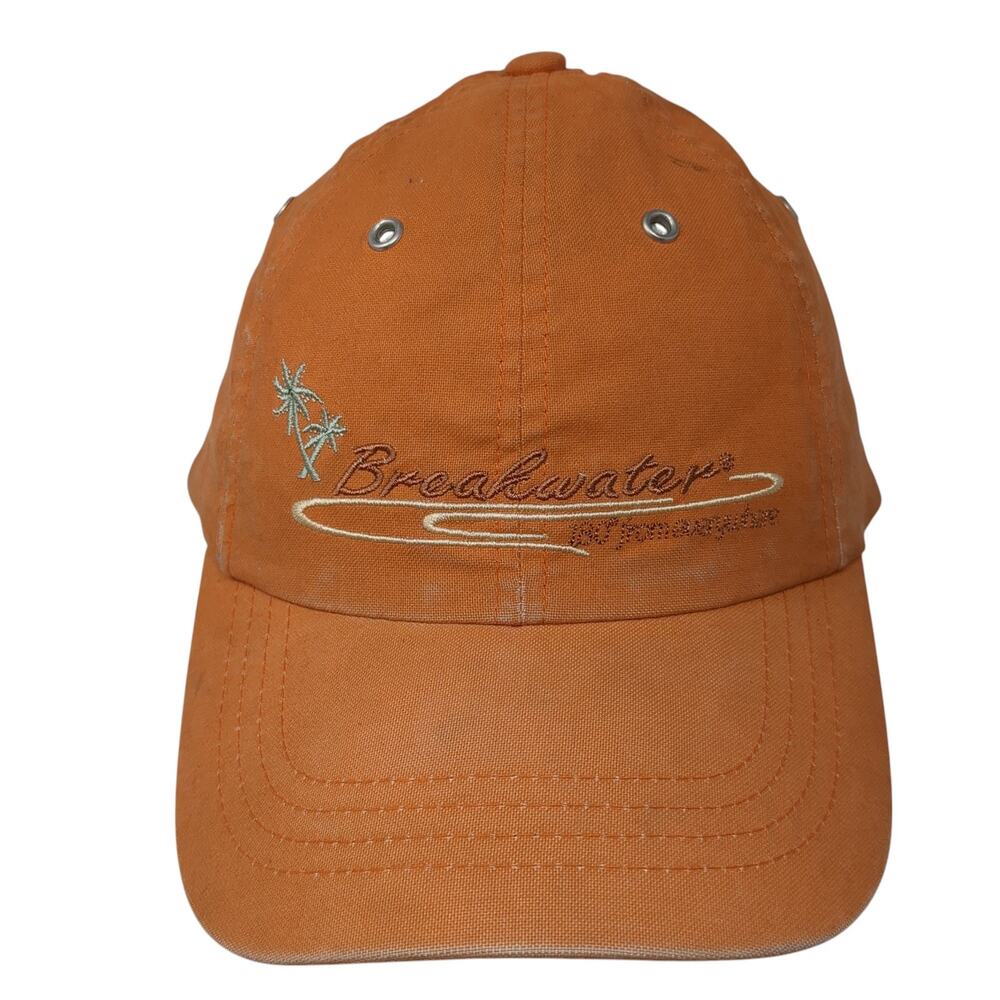 Breakwater Slideback Baseball Cap Orange One Size Adjustable Embroidered